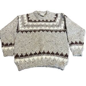 Gaeltarra Men's Loomed Ireland 100% Pure New Wool Pullover Sweater 42 Ireland